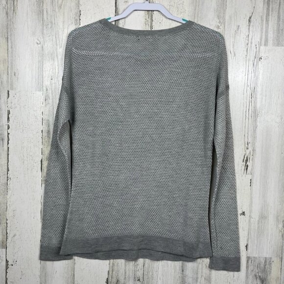 rag & bone long sleeve mesh top shirt athleisure drop shoulder gray size XS - Picture 6 of 6